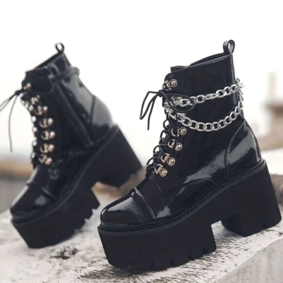 Punk platform boots sz 7 - Picture 13 of 17